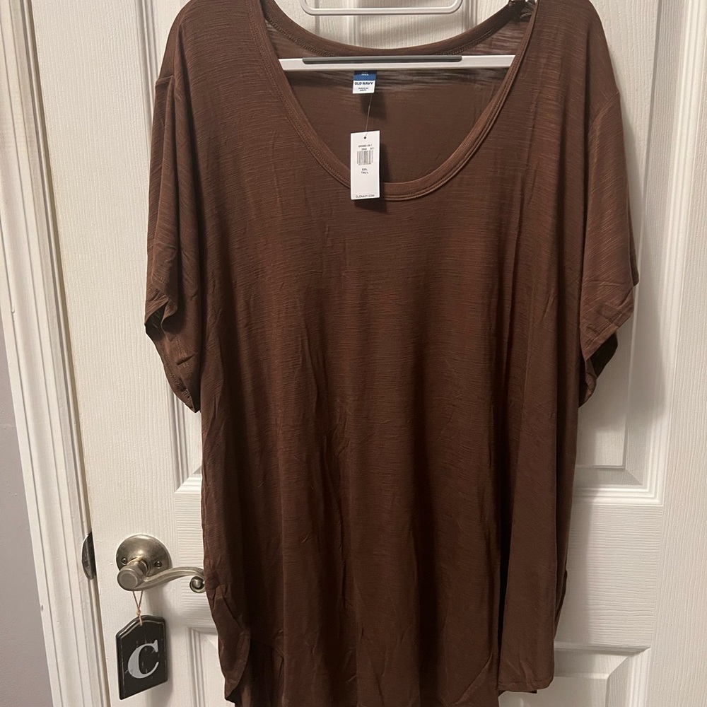 Old Navy Chocolate Brown Short Sleeve Top